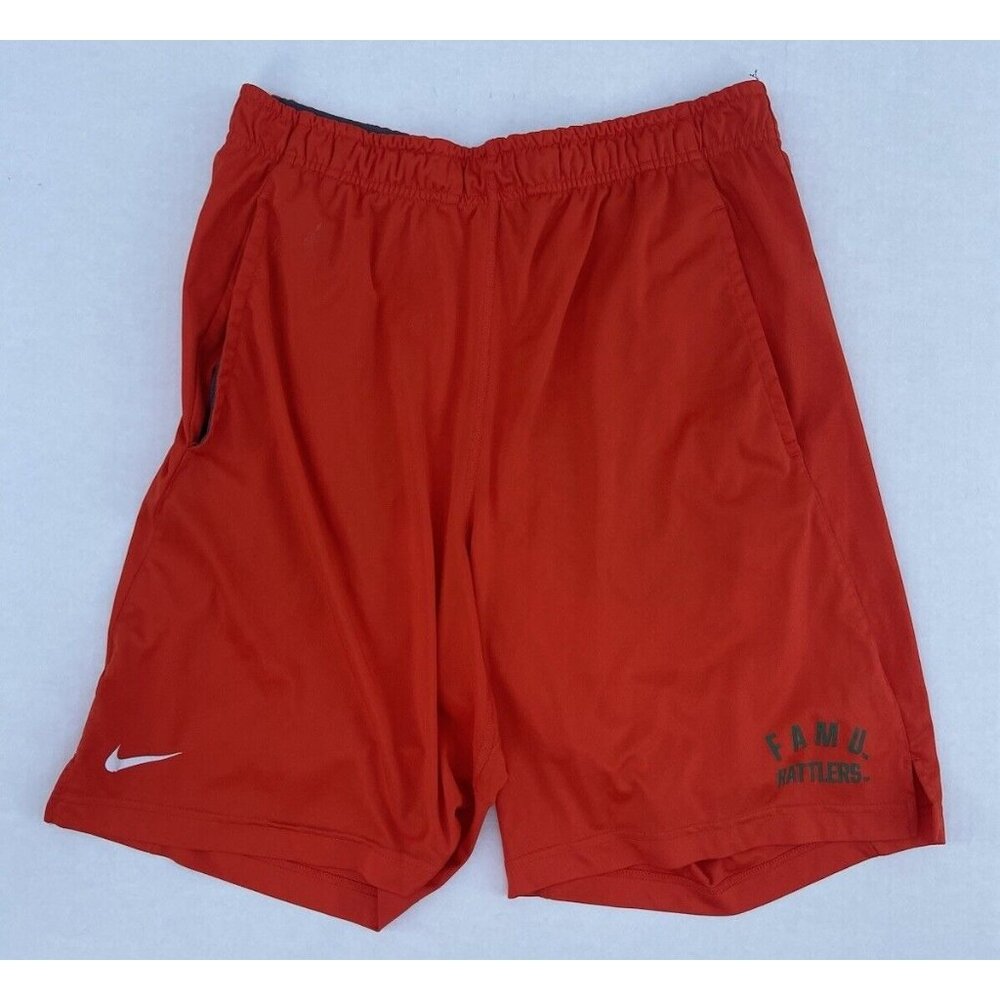 Nike Dri Fit FAM U Rattlers Men’s Basketball Shorts Orange Swoosh Sz Lrg